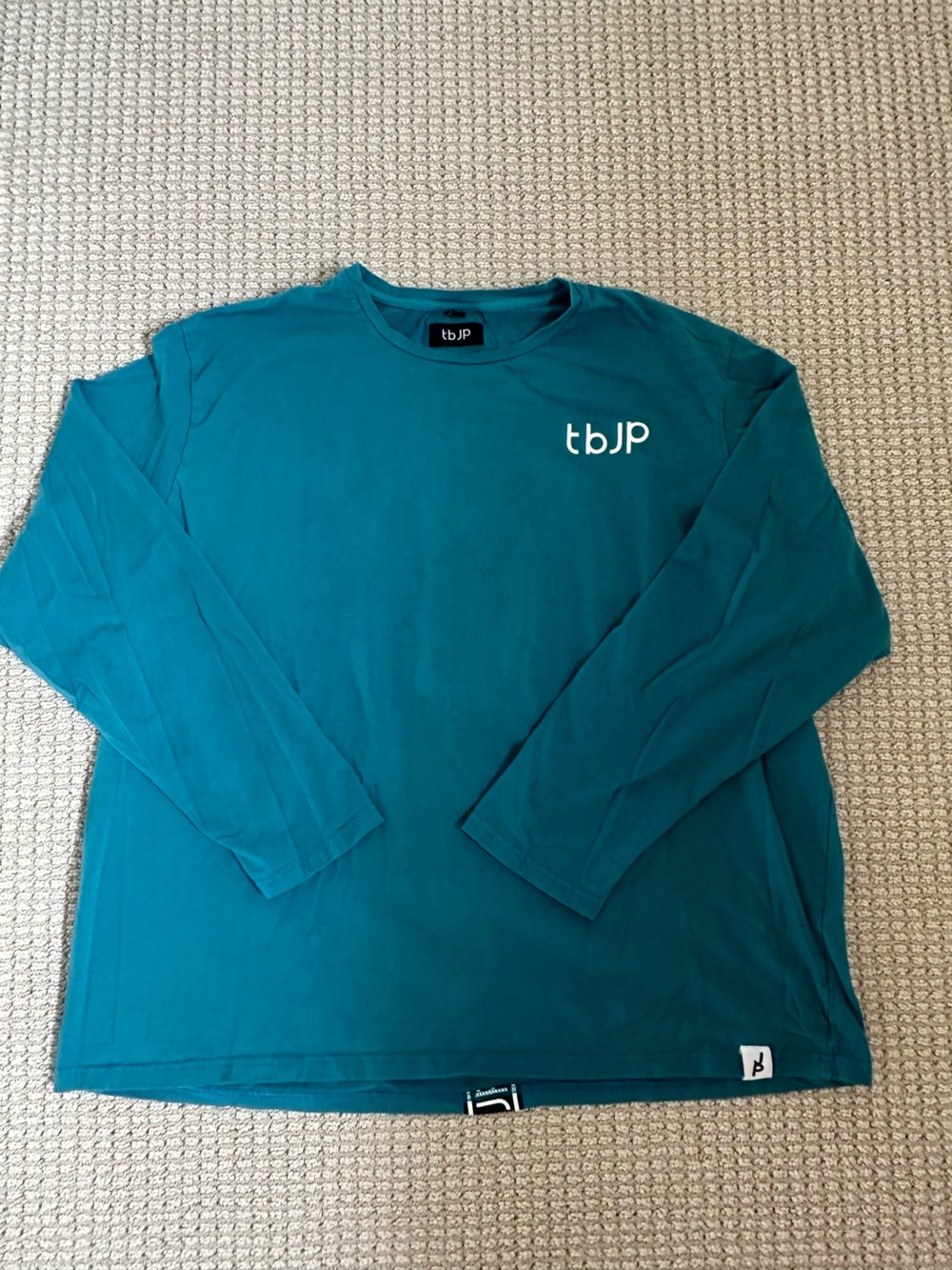 Men's Long Sleeve Crewneck Shirt in Teal